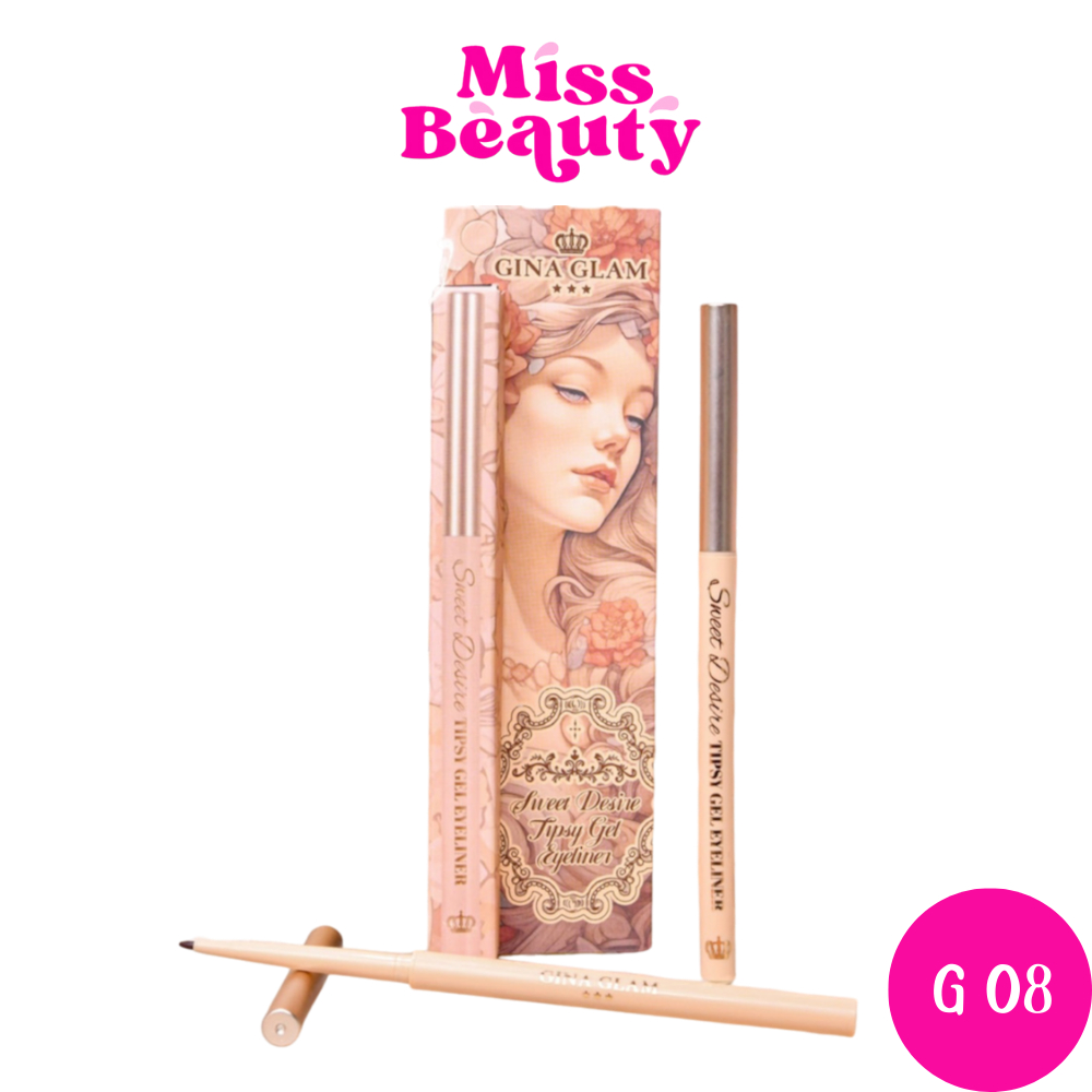 G08 GINA GLAM SWEET DESIRE TIPSY GEL EYELINER จีน่า เกลม สวีท ดีไซซ์ ทิปซี่ เจล อายไลเนอร์ 2in1 อายไลเนอร์ & อินไลเนอร์