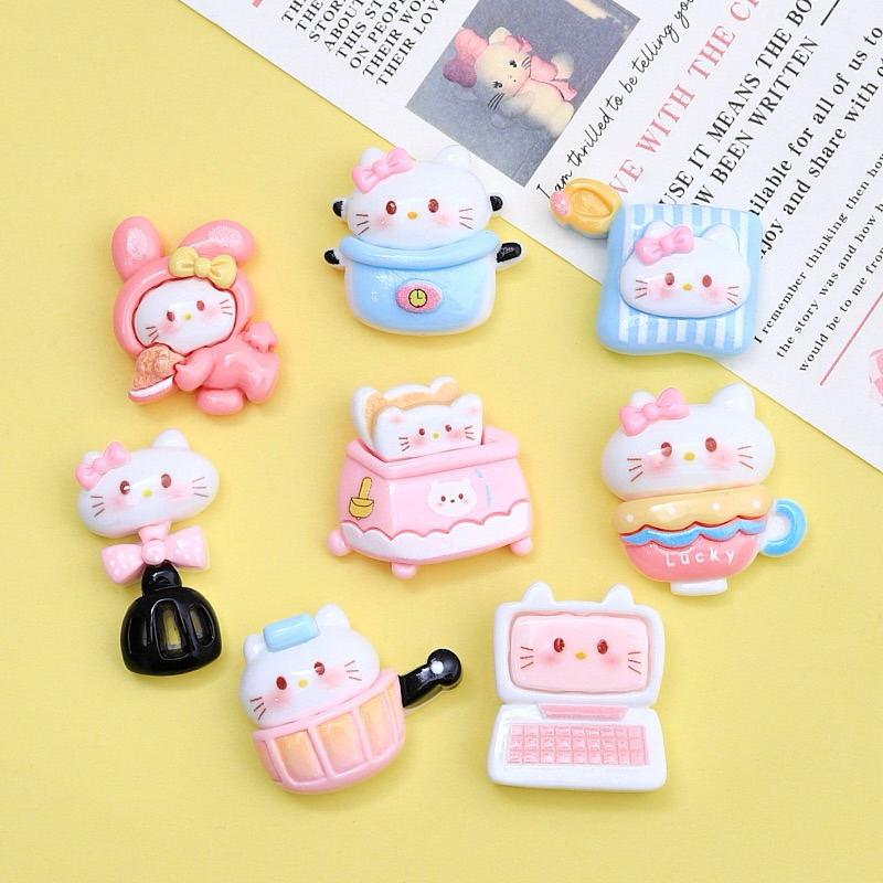 เรซิ่นตกแต่งDIY jibbizt kittyแพ็ครองเท้าแต่งเคสโทรศัพท์แต่งกิ๊บอื่นๆอีกมากมายการ์ตูนสินค้าพร้อมส่ง