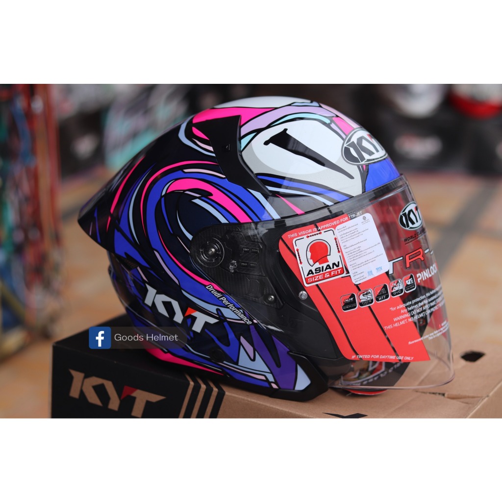 หมวกกันน็อคเปิดหน้าแว่น 2 ชั้นรุ่นใหม่ KYT TTR-JET