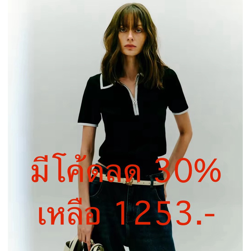 เฉพาะเสื้อ Twotwice - Vintage Polo top เสื้อโปโล จั๊มเอว (มีโค้ดร้านโค้ดคุ้มนะคะ)