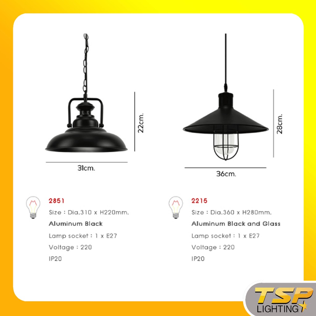 TSP Lighting │ DNER  โคมไฟห้อยวินเทจ