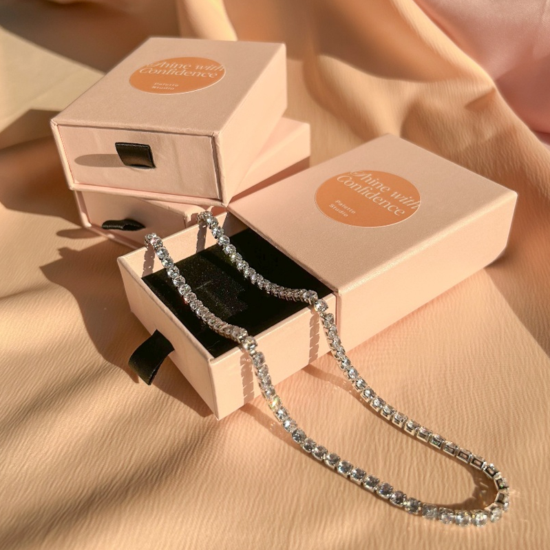 Palettestudio - Tennis necklace สร้อยคอเทนนิส วิ้งวับ เล่นไฟสุดๆ