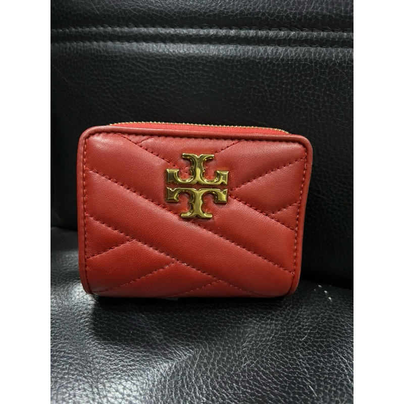 กระเป๋าสตางค์ Tory burch สีแดง อะไหล่ทอง