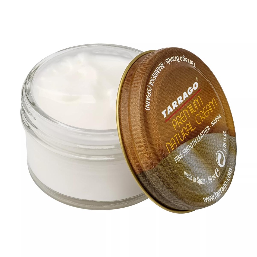 [แถมผ้า] TARRAGO ครีมบำรุงเครื่องหนังแบบพรีเมี่ยม PREMIUM NATURAL CREAM 50 ML.