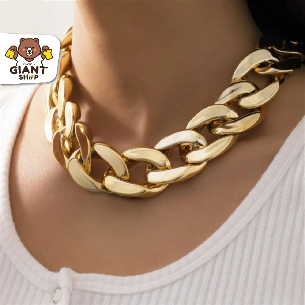 GIANTSHOP สร้อยคอโซ่ขนาดใหญ่ 2 สี (F-641)