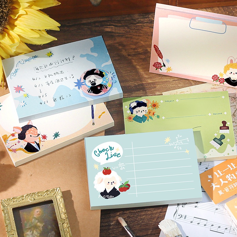 ร้านไทย พร้อมส่ง!  note paper กระดาษโน้ต ลายการ์ตูน กระดาษโน้ตน่ารัก กระดาษน่ารัก สมุดฉีก กระดาษเกาหลี กระดาษลายการ์ตูน