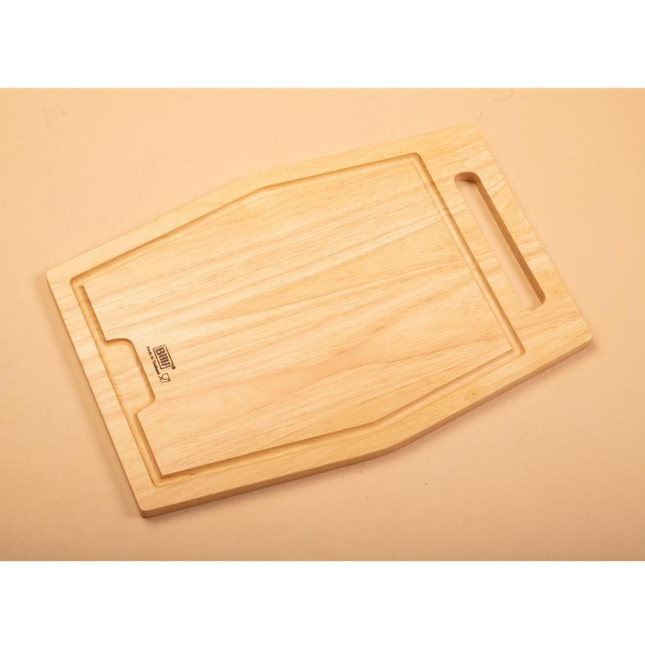 BILLI DESIGN [CUTTING BOARD] เขียงไม้ยางพาราเดินร่องทรงหกเหลี่ยม