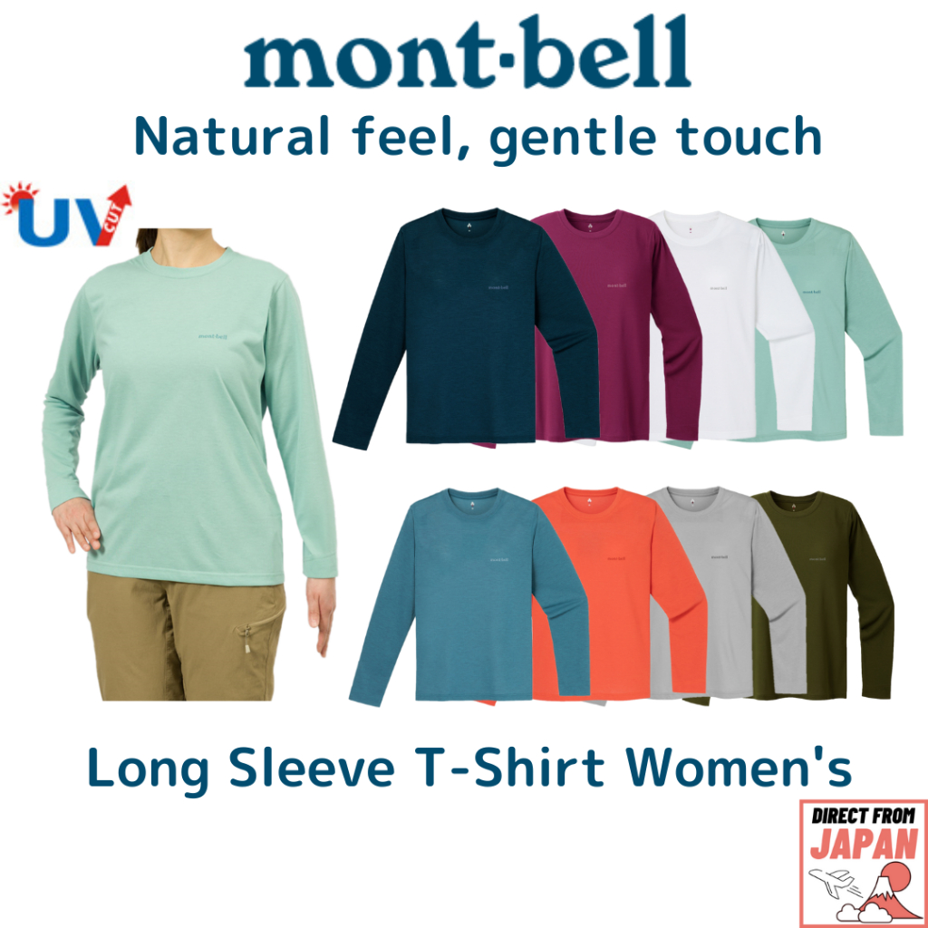 montbell WIC.T Long Sleeve T-Shirt Women's เสื้อแขนยาวผู้หญิง WIC. แห้งไว กันแดด ใส่สบาย เหมือนผ้าฝ้าย