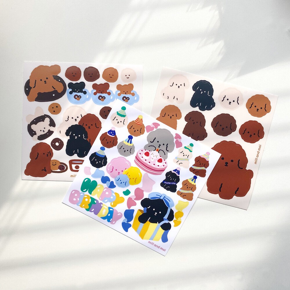 Mill and Moi Stickers สติกเกอร์กันน้ำ พร้อมส่ง สินค้าน้ำเข้าจากประเทศเกาหลี