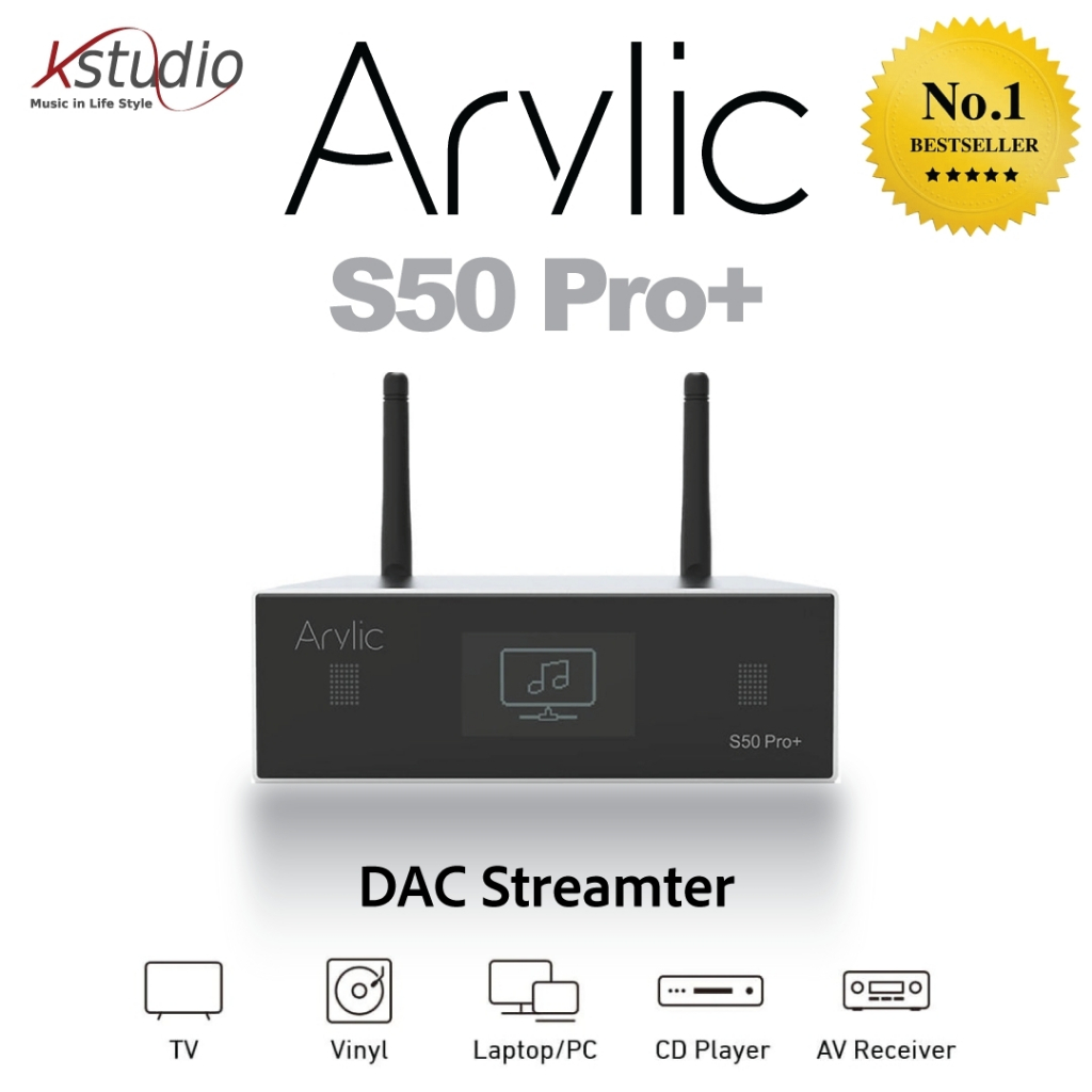 Arylic S50pro+ สตรีมเมอร์ มี DAC ในตัวพร้อมใช้งาน คุณภาพคมชัดทุกรายละเอียด Streamer