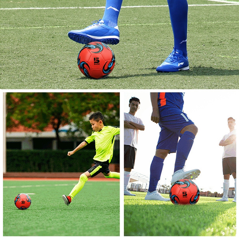 ฟุตบอลแท้ ลูกฟุตบอล หนังเย็บ เบอร์ 5 หนัง PU นิ่ม มันวาว Soccer ball ฟุตบอล ทำความสะอาดง่าย - รูปที่ 7