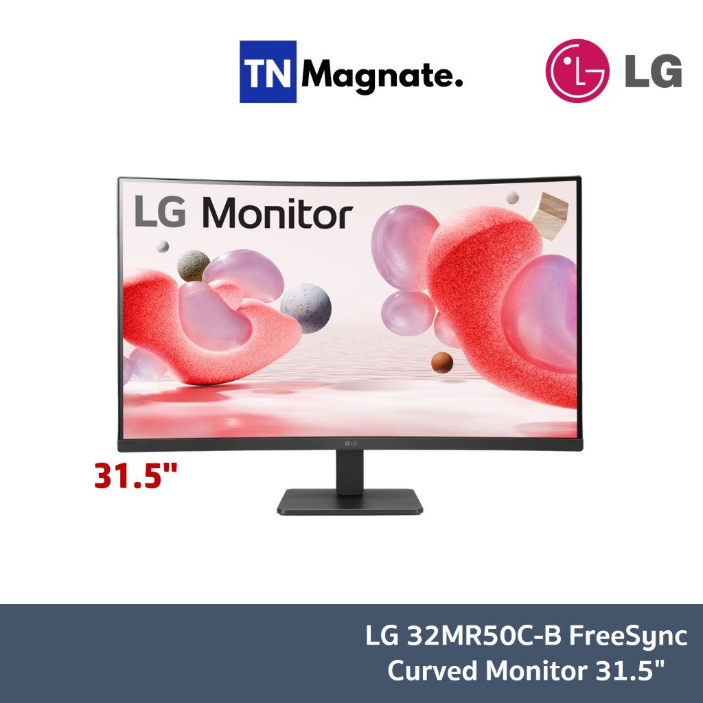 [จอมอนิเตอร์] LG 32MR50C-B CURVED AMD FREESYNC - 31.5" (VA / HDMI) -จอ 31.5" นิ้ว