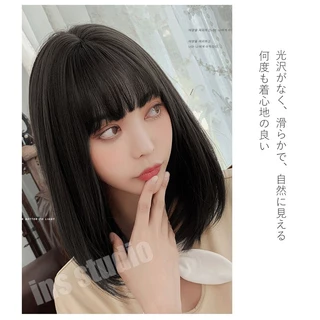 ฟรีตาข่ายคลุมผม วิกผมหน้าม้า วิกผมสั้น Short wig คอสเพลย์ ผมปลอมผู้หญิง
