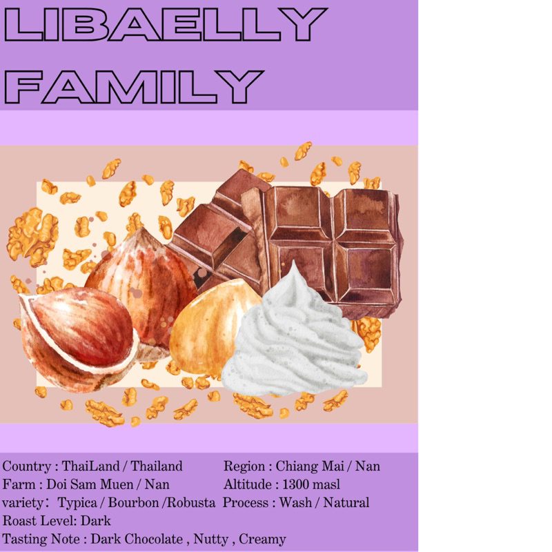 libaelly family espreso หอมเข้มสู้นม ไม่ติดเปรี้ยว