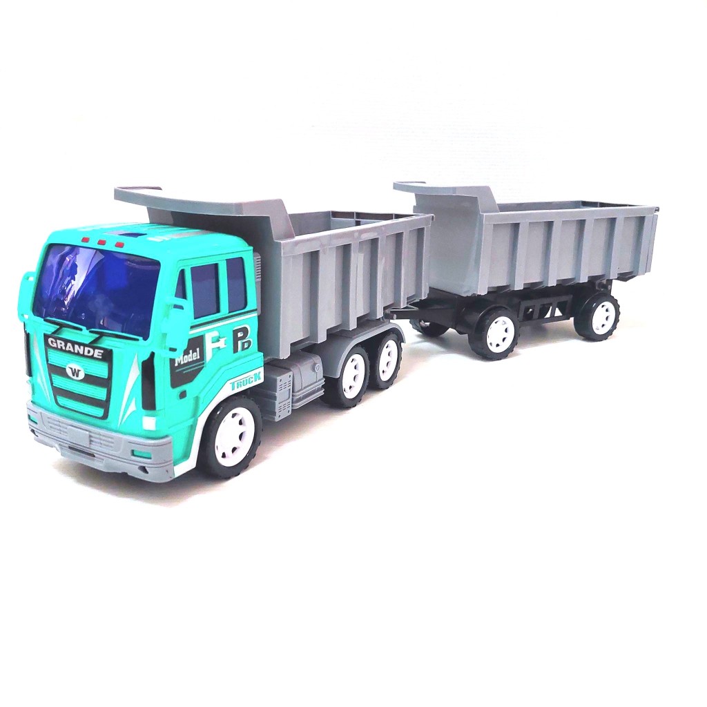 รถพ่วง ยาว 58 ซม.คันใหญ่มาก มีลาน พ่วงสามารถ ถอดออก แยกจากกันได้ งานดีมาก แข็งแรง  ราคาถูก 941