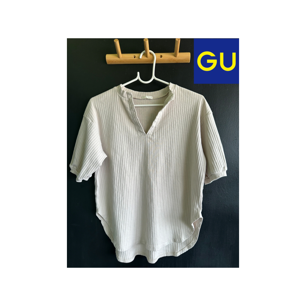 A113 GU ผ้าร่องคอจีนผ่า SizeS *used