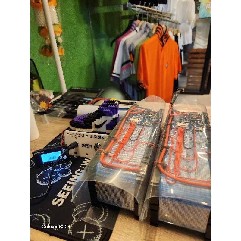 แบตเตอรี่ฟอสเฟต  19.2v - 21v  6s 2p 12,000mAh พร้อมสายชาร์จ