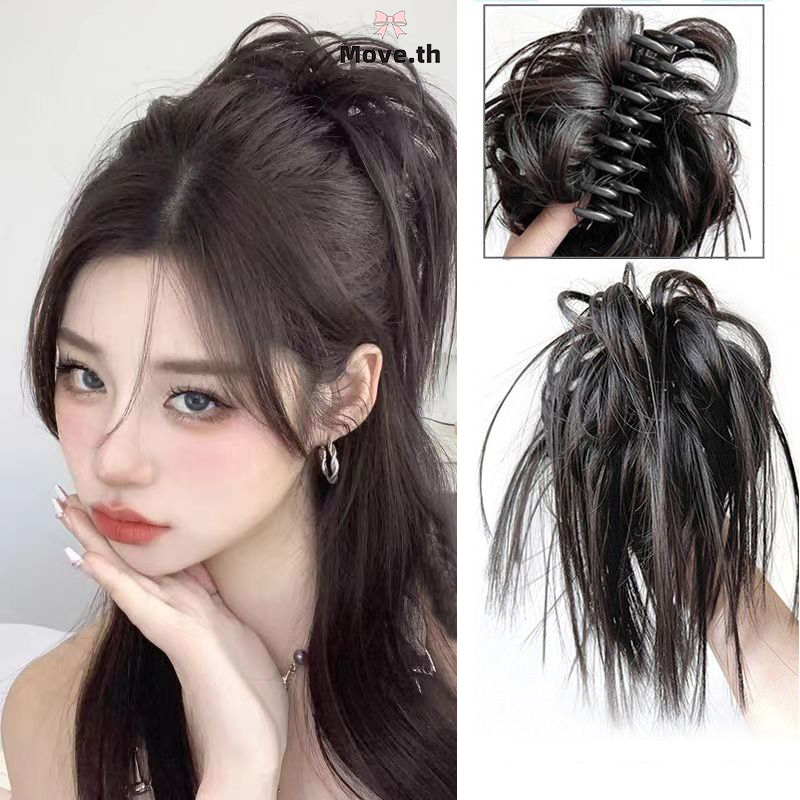 ในไทย-พร้อมส่ง วิกผม ไหมนิ่ม วิกผมหางม้าสังเคราะห์ แบบสั้นตรง พร้อมคลิปหนีบ y2kสไตล์เกาหลี สําหรับผู้หญิง ระดับไฮเอนด์-M