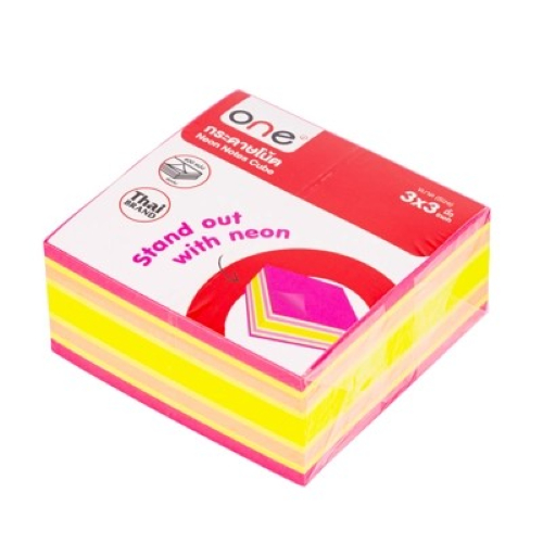 กระดาษโน้ต ONE O2153 สะท้อนแสง 3"x3" (แพ็ค400แผ่น)
