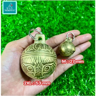 กระดิ่งทองเหลืองพร้อมห่วง ไซส์ XS-2XL กระดิ่งสุนัขสียงใสดังกังวาน กระดิ่งแมว ใช้ห้อยคอ ใช้กับปลอกคอได้ทุกชนิด
