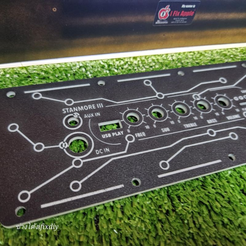 แผ่นเพลท HT21/HT21-3g TRON org สีดำด้านผิวทราย ลำโพงบลูทูธDiy