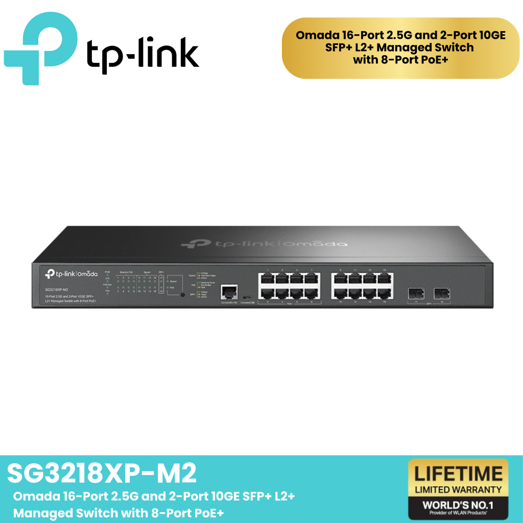 10G L2+ Managed POE Switch TP-Link TL-SG3218XP-M2
