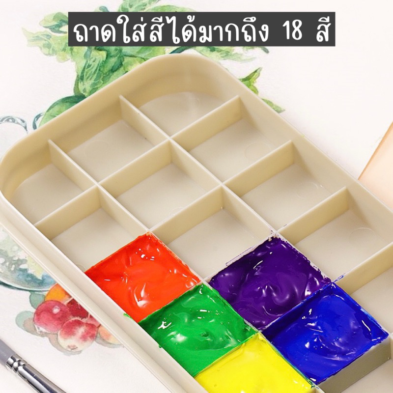 LaLemon Paint Brush 3in1 Washbox กล่องล้างพู่กัน ที่ล้างพู่กัน อุปกรณ์ศิลปะ 3in1 - รูปที่ 2