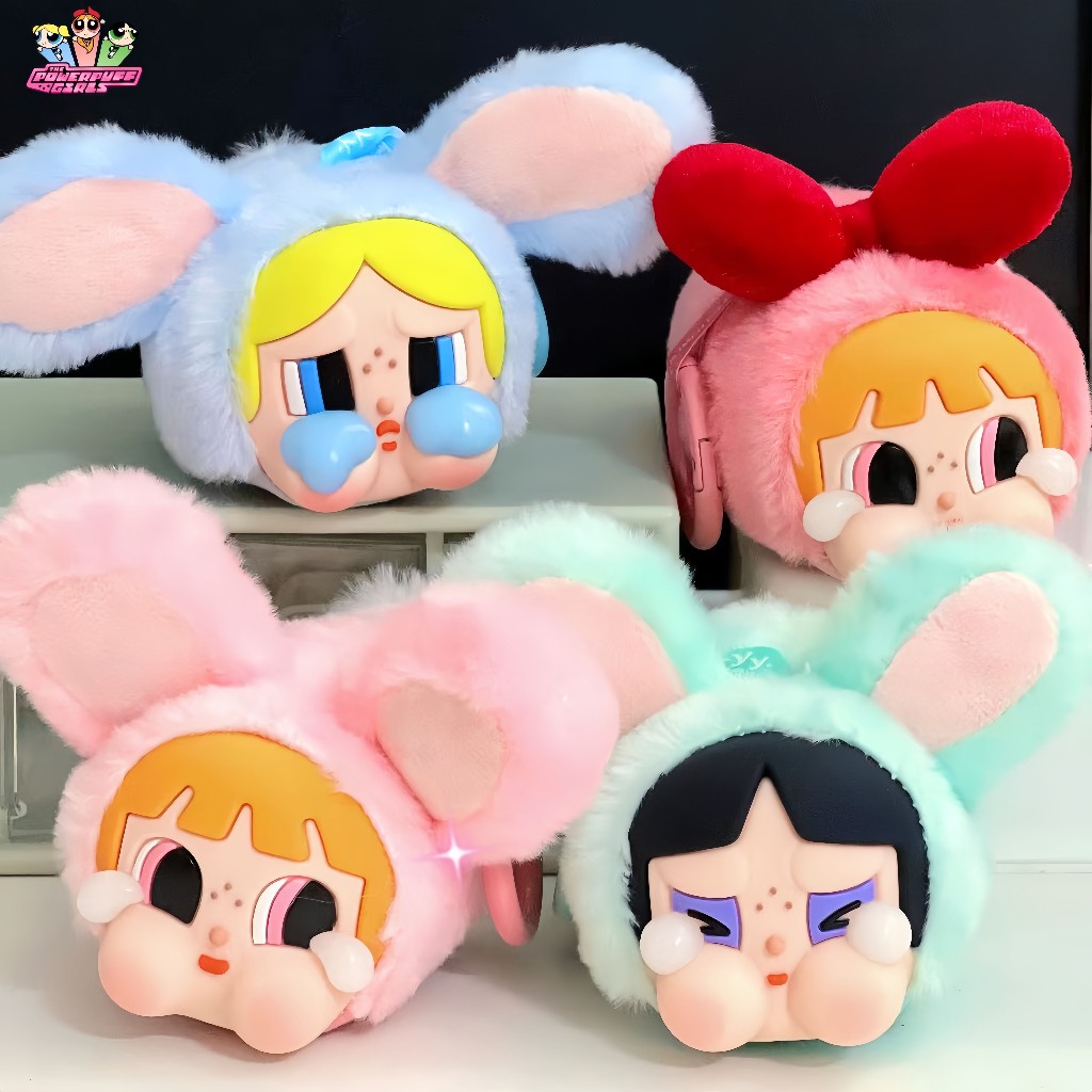 ซื้อ CRYBABY x Powerpuff Girlsน่ารัก หน้าไวนิล ตุ๊กตา พวงกุญแจ สาว ของขวัญ