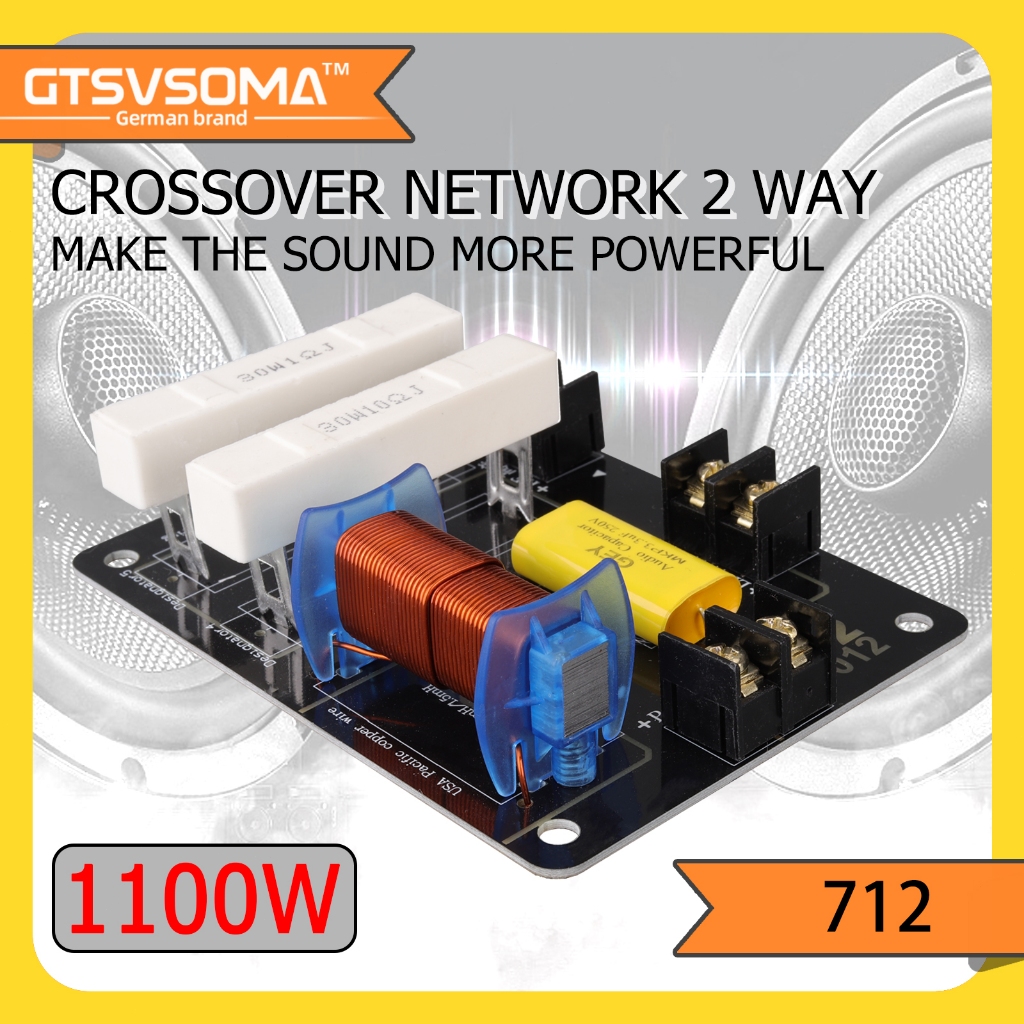 GTSVSOMA™ 712 เนทเวิคร์2ทาง เน็ตเวิร์คกลางแหลม 1100W crossover network2ทาง กลางแหลม network2way pcb 