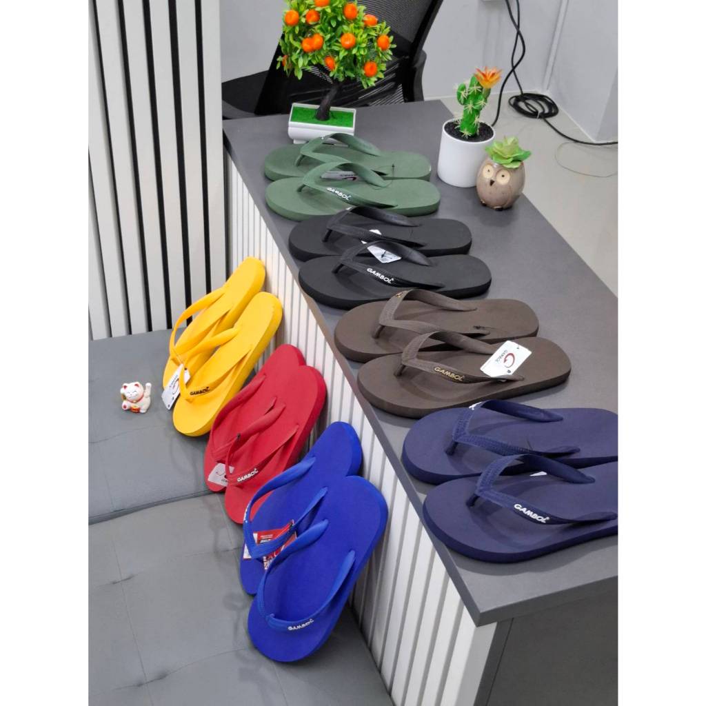 17 รองเท้าแตะแบบคีบ GAMBOL รุ่น 71052  สี แดง เหลือง น้ำเงิน ดำ เขียว กรม น้ำตาล  Size 9.5-11