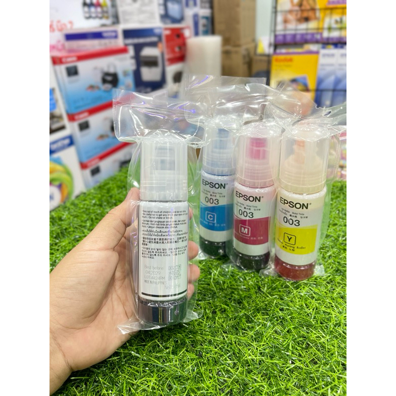 หมึกเติม epson 003 แท้ 💯% 4 สี BK, C, M, Y แบบแยกสี ของแท้10000% !!พร้อมส่งทุกชิ้น