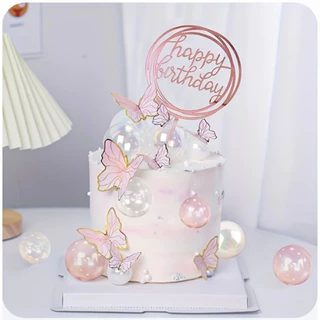 Baker Tree บอลใส บอลชมพู บอลขาวมุก แต่งเค้ก ขนาด 3-6 cm.