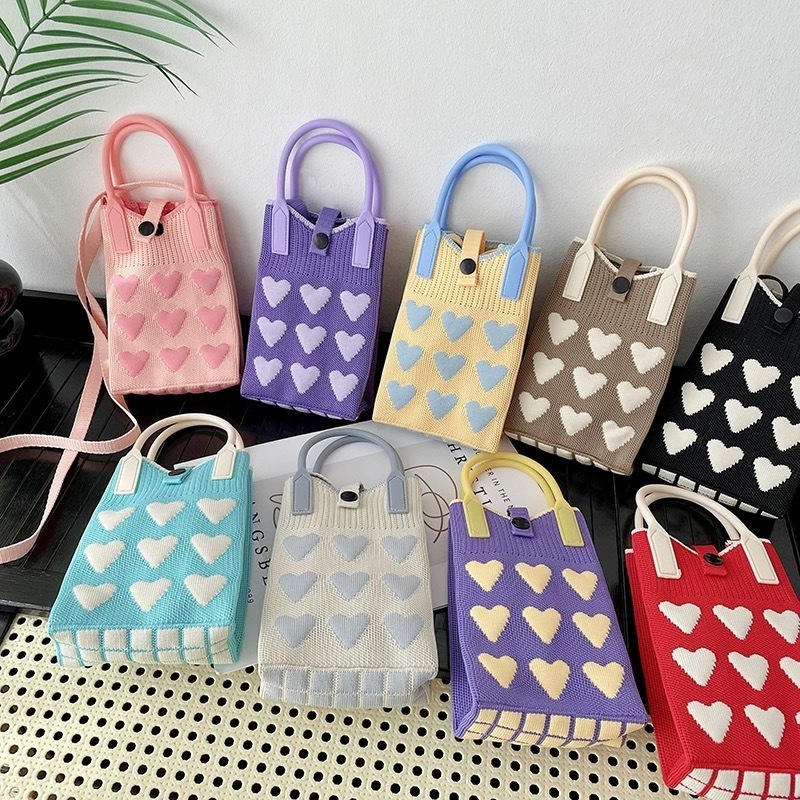 CiCi Plus+(231/254/290/222/240)กระเป๋าใส่โทรศัพท์ ผ้าถัก มาพร้อมสายสะพาย สะดวกกับการพกพา สไตล์มินิมอล สายคาเฟ่ห้ามพลาด
