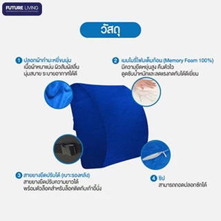 Future Living Best Value เบาะรองหลัง + รองนั่ง เพื่อสุขภาพ เมมโมรี่โฟมแท้ 100% ลดอาการปวดเมื่อย