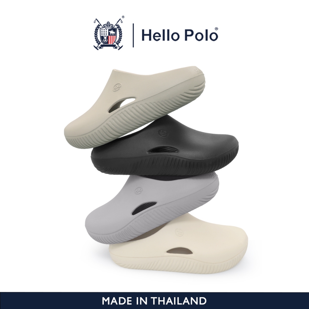 Hello Polo รองเท้าแตะ HP8037 แบบสวม พื้นนุ่ม เบาใส่สบาย EVA กันลื่น แฟชั่นผู้หญิง รองเท้าไซส์ใหญ่