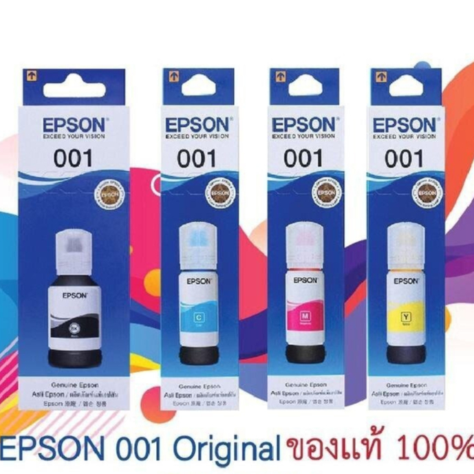 EPSON หมึกแท้ 001 For Epson : L1450 / L4150 / L4160 / L6160 / L6170 / L6190 / L6260 / L6270
