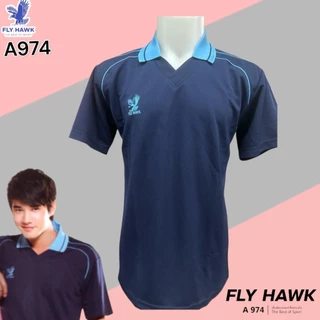 FLYHWAK A974 เสื้อฟุตบอลคอปกผู้ใหญ่ กีฬาพละเสื้อวิ่ง เนื้อผ้าเรียบลื่น ระบายเหงื่อดี ไม่อับชื้นคู่กับเด็ก c974