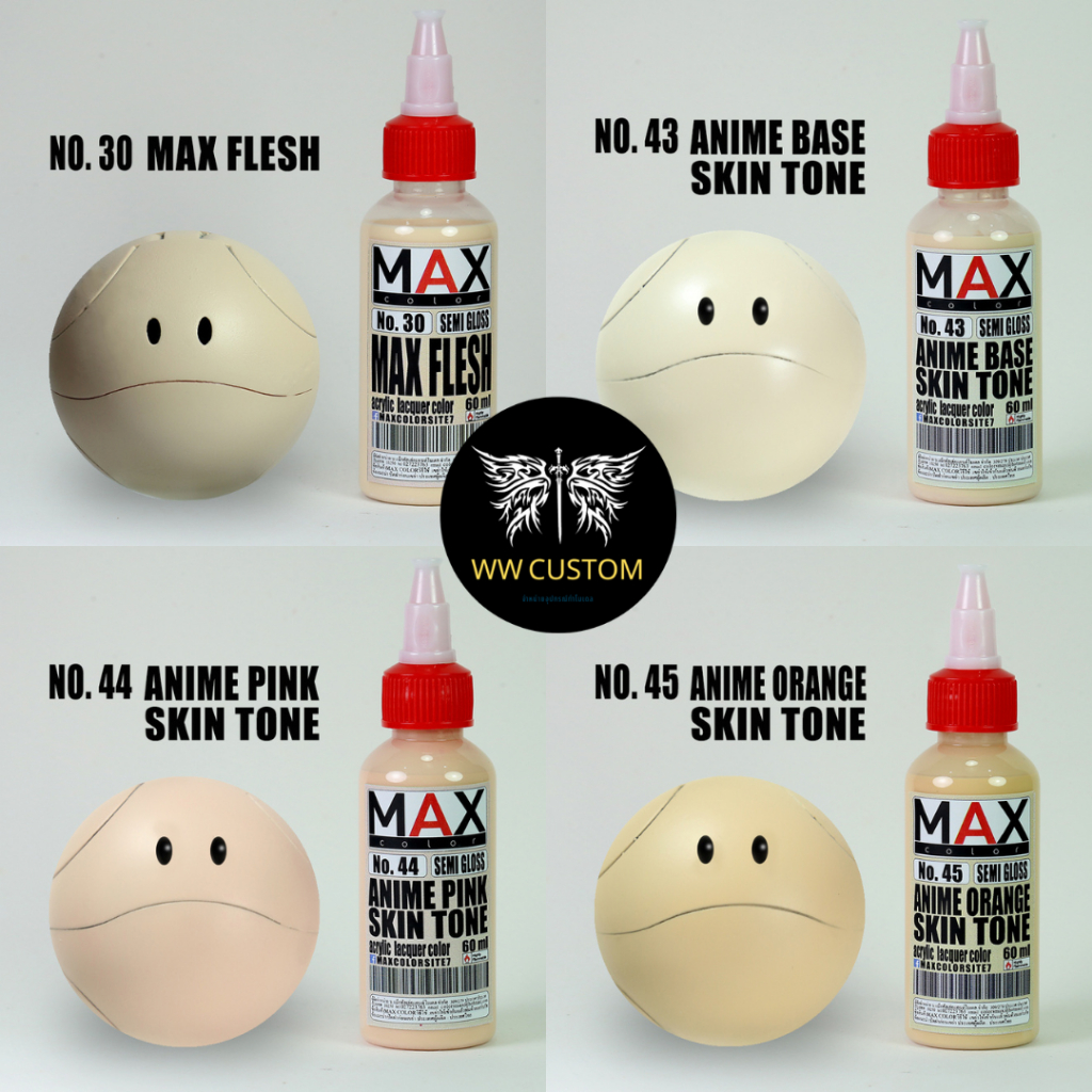 [สูตรแลคเกอร์ทินเนอร์]MAX COLOR สีAnime Skin Tone สีผสมสำเร็จพร้อมพ่น