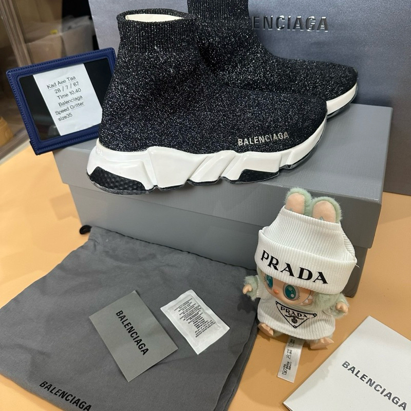 New Balenciaga Seed Glitter Sneakers Size35🥰