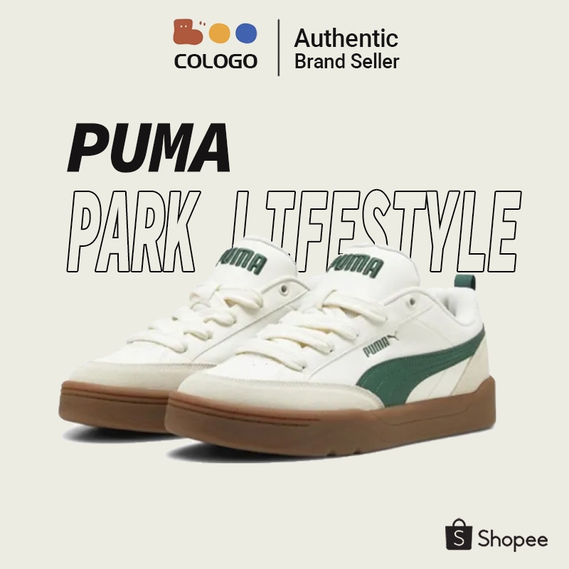 PUMA Park Lifestyle Og "Warm White Brown Green" รองเท้า