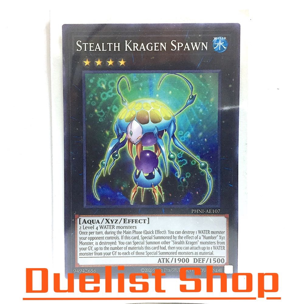 Stealth Kragen Spawn (N) Monster Water Rank4 [Aqua/Xyz/Effect] ชุด PHNI-AE107 การ์ดยูกิโอ (Yu-Gi-Oh!