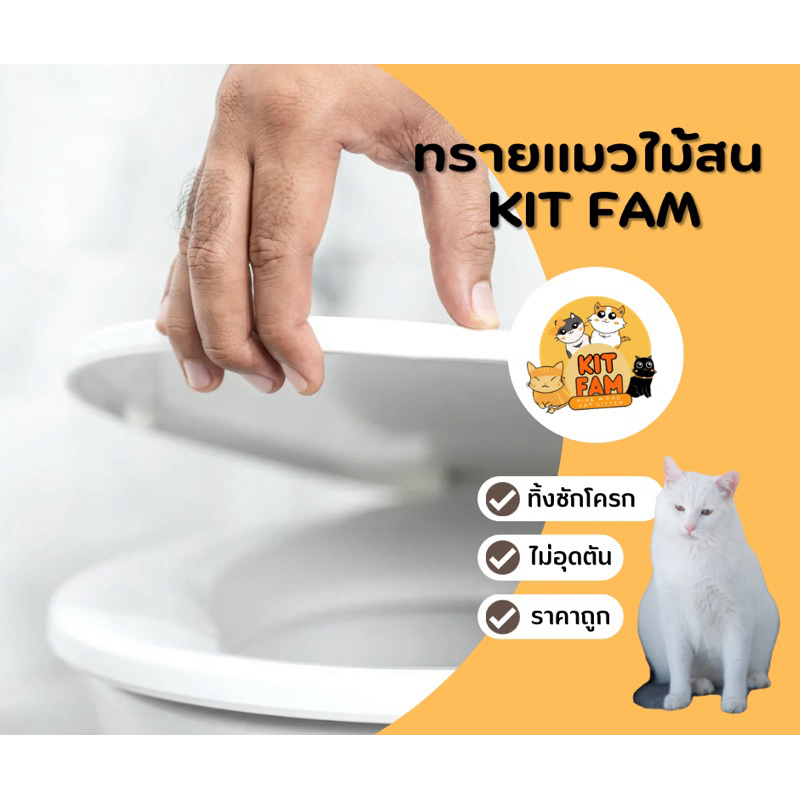 ทรายแมว KIT FAM ทรายแมวไม้สน กำจัดกลิ่น ปลอดภัย 100 % รูปที่ 8