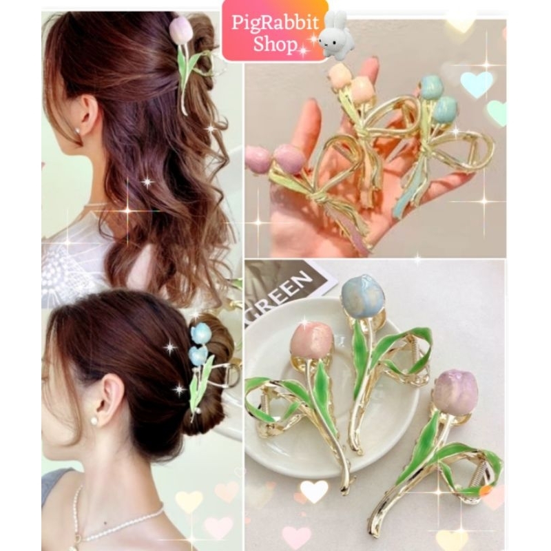 ร้านในกทม. PigRabbitShop กิ๊บหนีบผมโลหะ ดอกไม้ โลหะอย่างดีเคลือบทองเหลือง พ่นสี ทนทาน กิ๊บหนีบผม กิ๊ฟหนีบผม
