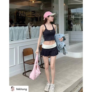 [ พร้อมส่ง ] DOUBLE MINI SKIRT 🩵เฉพาะกระโปรง กระโปรงจับจีบ Unigam