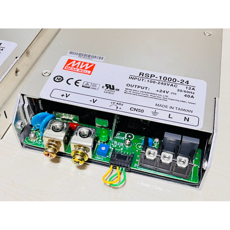 สวิทชิ่ง Power supply  ยี่ห้อ MW RSP-1000-24 รุ่น 24V  40A 1000W ปรับไฟได้ง่าย DC : 18.7V-26.9V