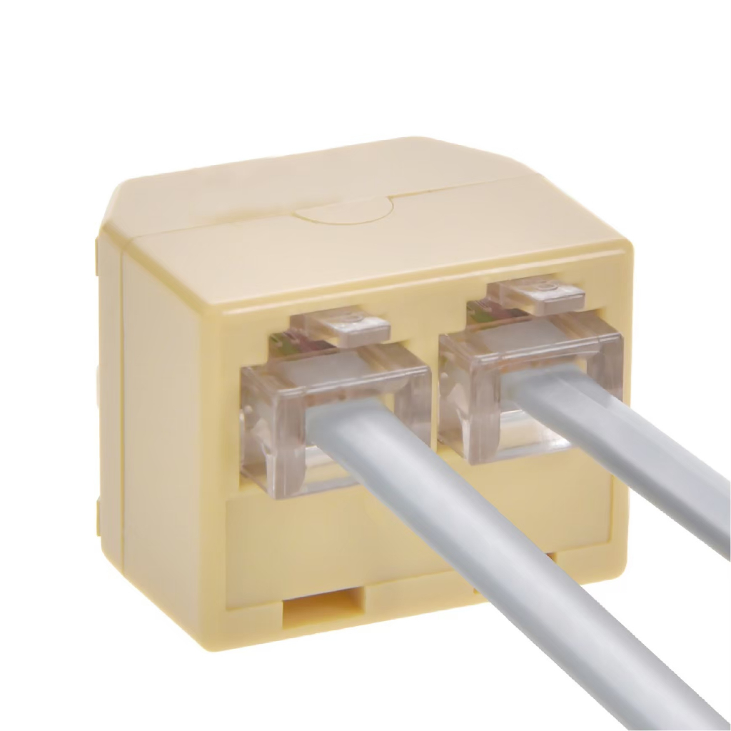 Jack Conector Splitter Adapter ตัวต่อสายTel LAN RJ-11 แบบเข้า 1 ออก 1 F/F,เข้า 1 ออก 2 1F/2F สินค้าพร้อมจัดส่ง BLH013