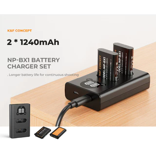 K&F NP-BX1 Battery2-Pack and Charger Set