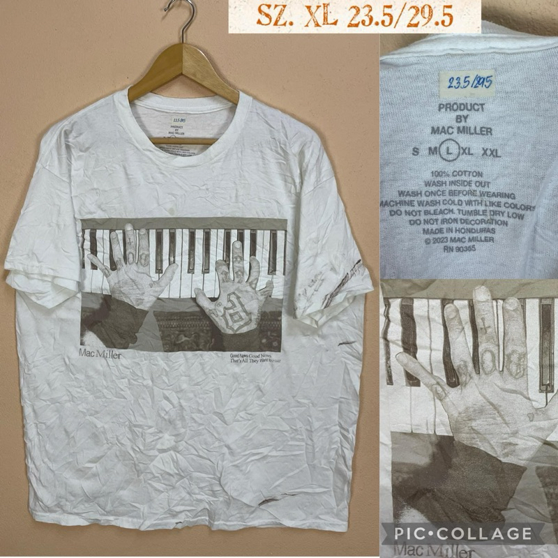 Shirt White Tee Mac Tshirt Miller Piano Gifts Rapper Tees