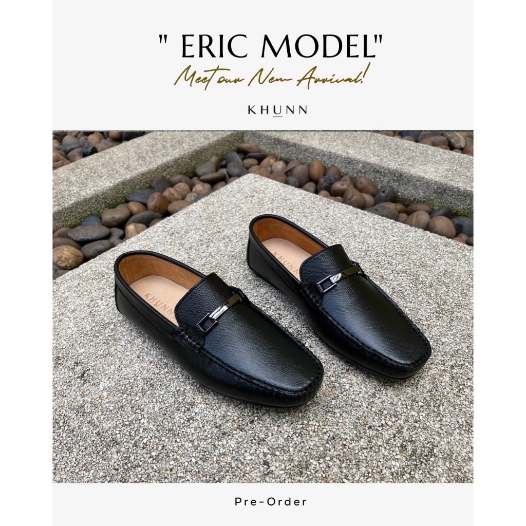 โล๊ะสต็อก !  KHUNN (คุณณ์) รองเท้า รุ่น ERIC สี BLACK -DARK CHOC -DARK BLUE (ไม่รับเปลี่ยนไซส์ทุกกรณี)