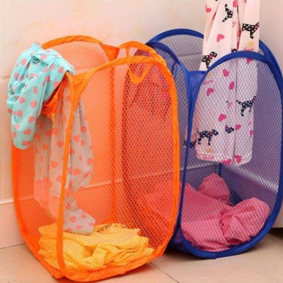 ตะกร้าตาข่ายใส่ของพับได้ #D084